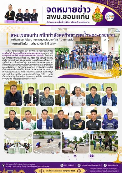 สพม.ขอนแก่น ผนึกกำลังสหวิทยาเขตน้ำพอง-กระนวน ลุยกิจกรรม “พัฒนาสภาพแวดล้อมองค์กร”